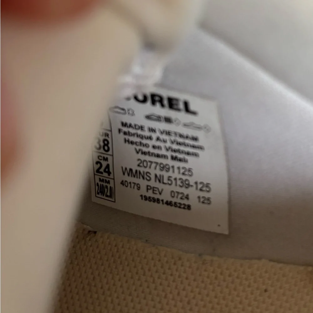 Sorel Cream White Platform Sneakers